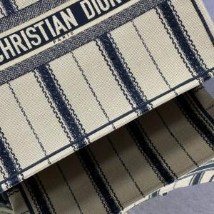 Dior Book Tote Beige Vertical Stripe Embroidery 36.5cm - Image 5